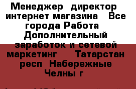 Менеджер (директор) интернет-магазина - Все города Работа » Дополнительный заработок и сетевой маркетинг   . Татарстан респ.,Набережные Челны г.